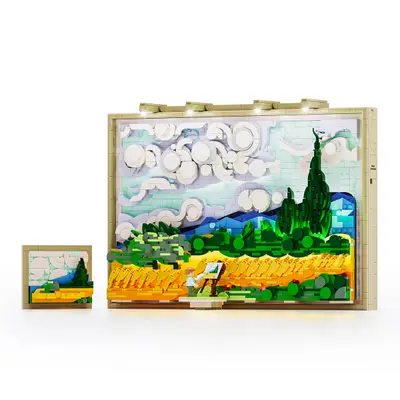 Wheat Field with Cypresses